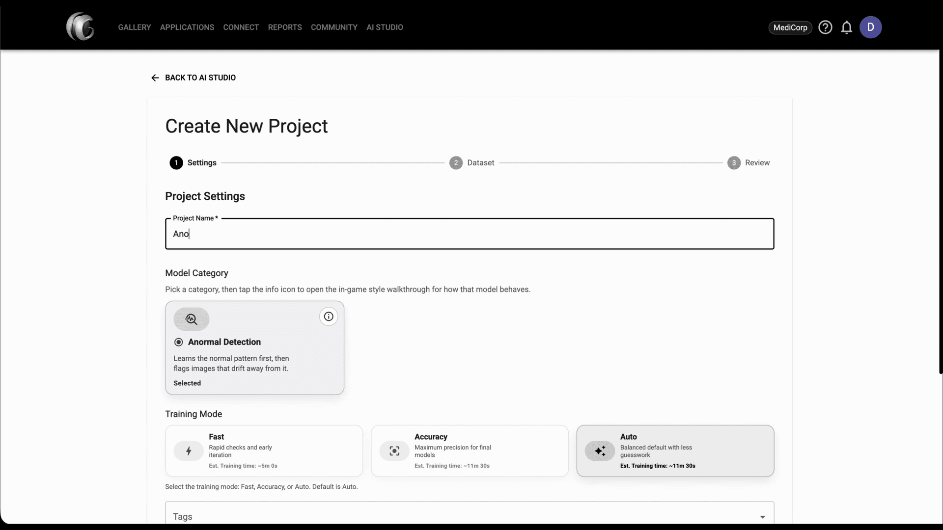 Setup step screenshot
